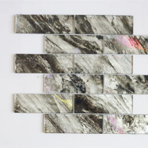 48x148mm Marble Strip Glass Tile Mosaic for Bathroom Wall Decoration Customized patterns Factory production