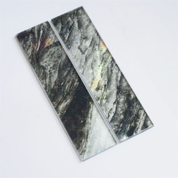 Black Glitter Glass Mosaic Tile for Bathroom Wall Tiles Decoration Customized patterns Thailand Factory