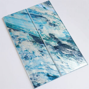 Blue Marble Glitter Glass Mosaic Tile Kitchen Bathroom Wall Tiles Swimming Pool Glass Tile