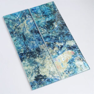 Blue Marble Glitter Glass Mosaic Tile Kitchen Bathroom Wall Tiles Swimming Pool Glass Tile Thailand