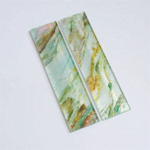 Green Marble Glass Mosaic Tile for Bathroom Wall Tiles Decoration Customized patterns Factory production