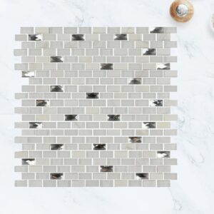 Long and thin strip electroplating Glass Mosaic Tile Kitchen Bathroom Wall Decoration Tiles Factory Wholesale