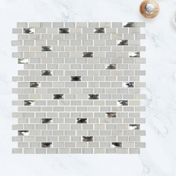 Long and thin strip electroplating Glass Mosaic Tile Kitchen Bathroom Wall Decoration Tiles Factory Wholesale