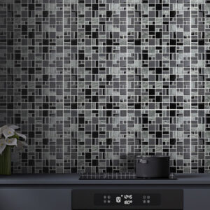 Factory Supplies Waterpoof 3d Wall Glass Mosaic Tile for Bathroom and Kitchen