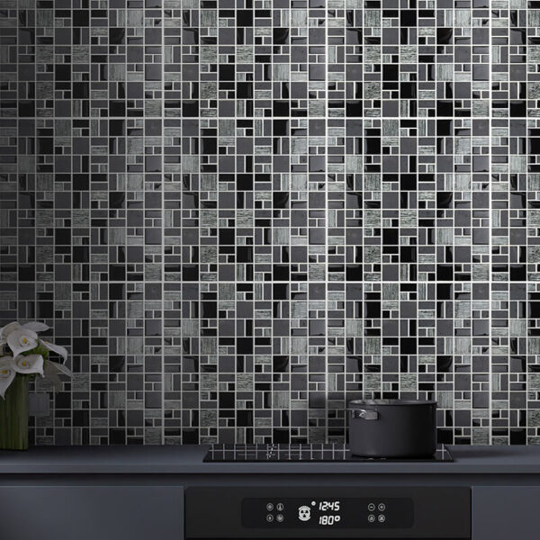Factory Supplies Waterpoof 3d Wall Glass Mosaic Tile for Bathroom and Kitchen