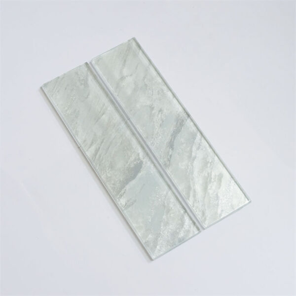 White Glass Mosaic Tile for Bathroom Wall Tiles Decoration Customized patterns Factory production