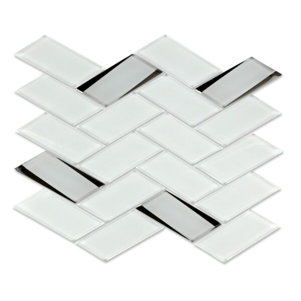 White Glass Mosaic Tile for Kitchen Bathroom Wall Decoration Tiles Factory Wholesale price