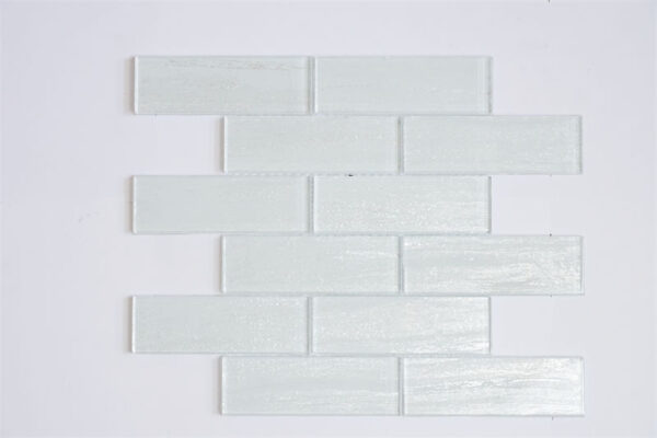 White Glitter Glass Mosaic Tile for Bathroom Wall Decoration Tiles Swimming pool Thailand Factory Wholesaler