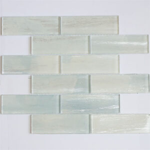 White Glitter Stripes Glass Mosaic Tile for Bathroom Wall Decoration Tiles Swimming pool Thailand Factory Wholesaler